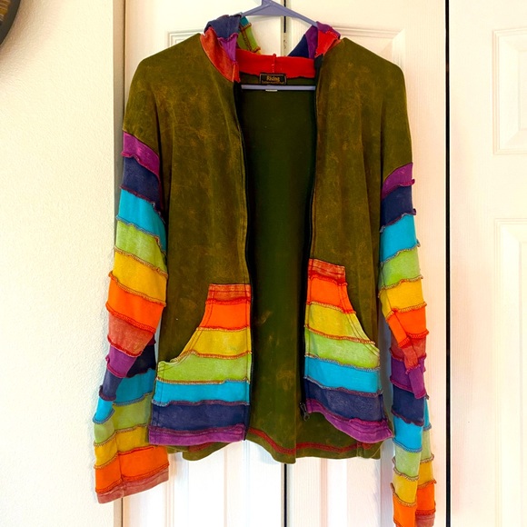 boho rainbow jacket - Picture 1 of 2